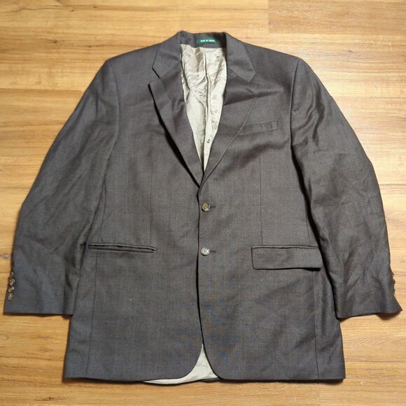 Lauren Ralph Lauren Blazer Mens 44L Brown Wool Cashmere Blend Jacket - Picture 1 of 14